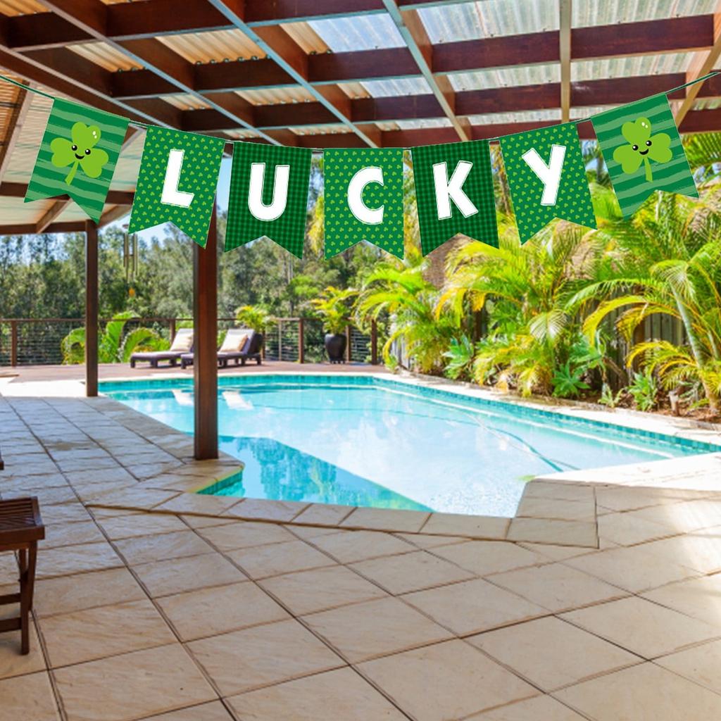 St Patricks Day Party Supplies St. Patricks Day Decorations Felts Ornament Garland Banner Flag Irish Party Hanging Decoration St Patrick's Day Party