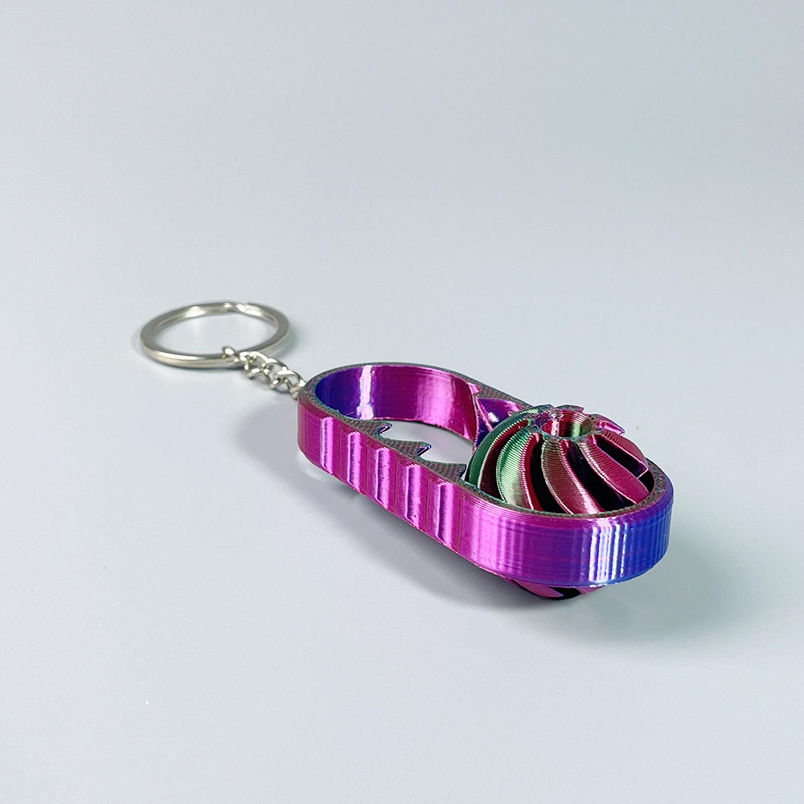 

3D Printed Decompression Keychain, Toy Printing Decompression 3D Printed Sliding Sphere one size