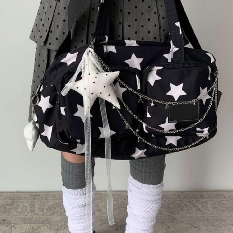 Stylish Irregular Star Key Clip Carabiner For Bags Jeans Trousers Chain Accessory Stylish Pentagrams Pendant Keychain