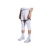Li Ning Professional Basketball Series Striped Mid-Waist Comfortable Versatile Breathable Straight-Leg Casual Shorts Men Shorts White AKSU941-2