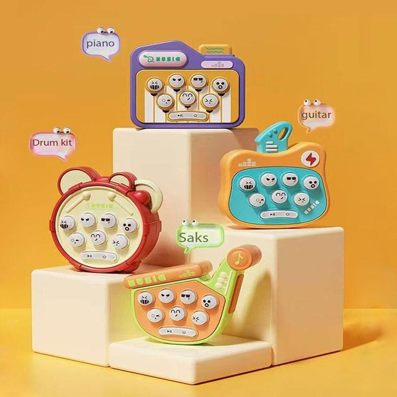 Baby Early Education Puzzle Music Finger Pressing Training Portable Toy Decompression Challenge Interactive Game Machine