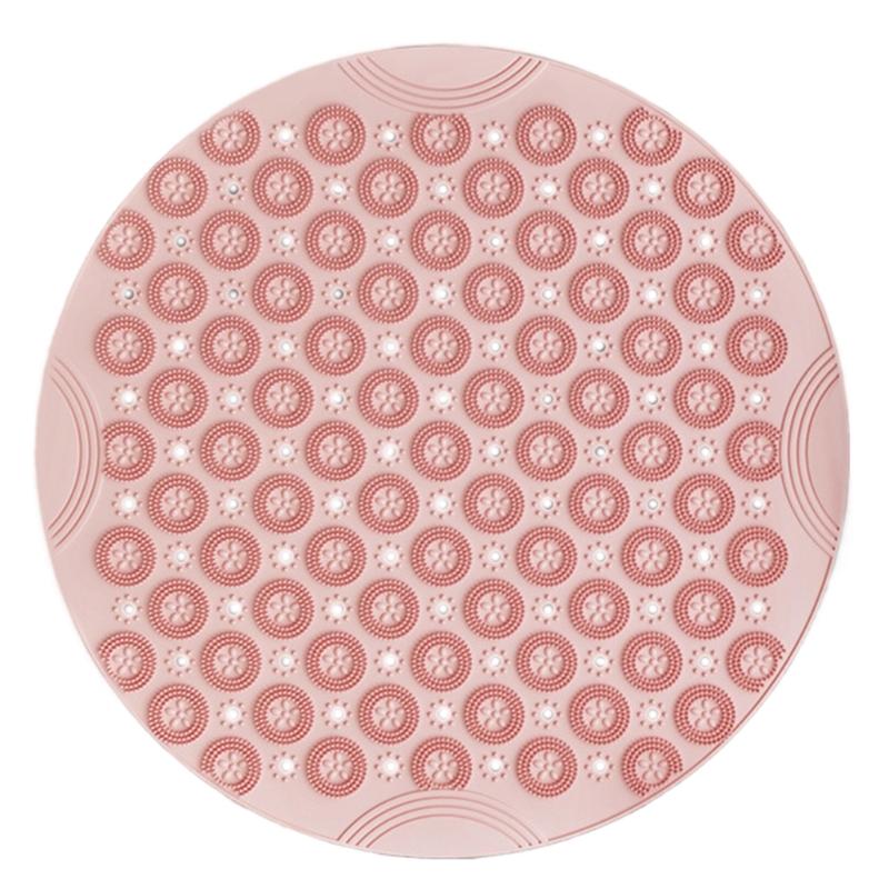 Duschmatte Badematte, Runde Antirutsch-Oberfläche Mit Saugnäpfen und Abflusslöchern