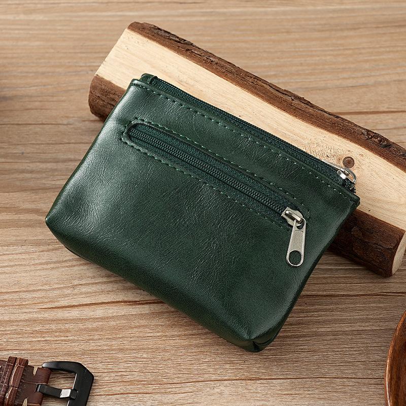 

Women Men Coin Purse Zipper Small Bag Wallet Change Purses Zipper Money Bags Mini Wallets PU Leather Key Holder Credit Card Bag зелёный