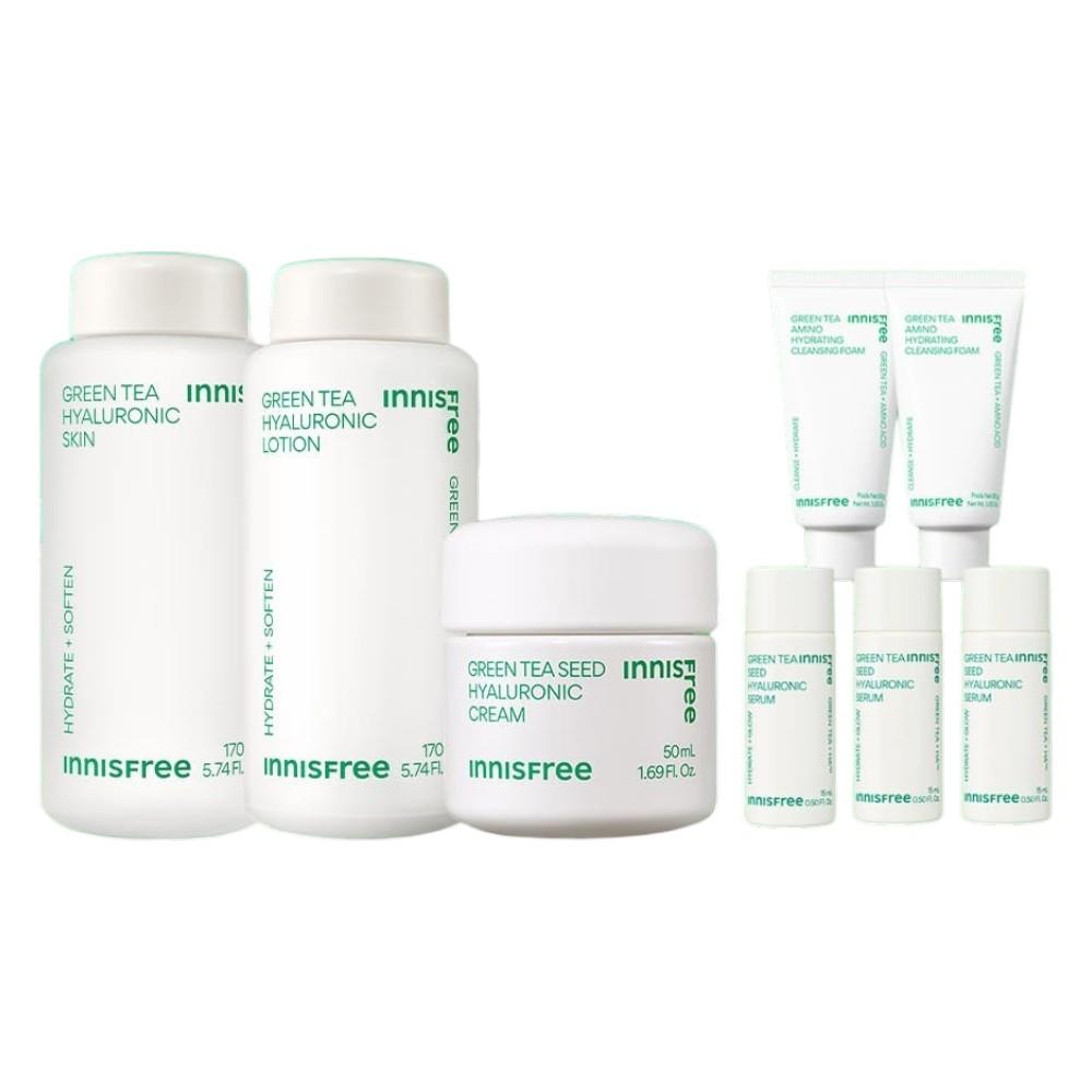 Innisfree Green Tea Seed Hyaluronic Skincare 3 Set Deep Hydration Moisture Balancing Trio