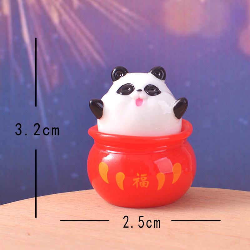 Cute Cartoon Animal Untoppleable Figurine Home Desktop Decoration Car Resin Craft