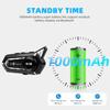 Motorcycle Helmet Intercom Bluetooth Headset BT 5.3 Hands Free Call Wireless Noise Reduction Waterproof 2 Rider 300M Interphone