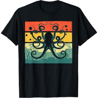 Cool Octopus Design For Men Women Kids Vintage Octopus Lover T-Shirt