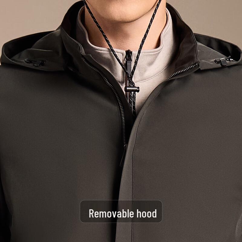 Men's High-Elastic Outdoor Down Jacket with Detachable Hood