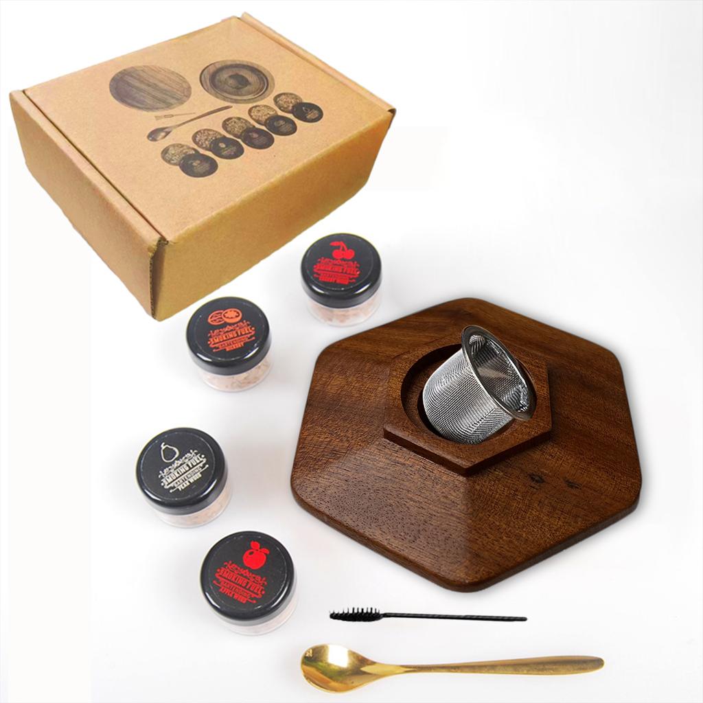 Cocktail Smoker Kit,Smoking Set with5/4Wood Chips,Old Fashioned Whiskey Smoker Drinks Kit,Cocktail Accessories for Whiskey,Drink