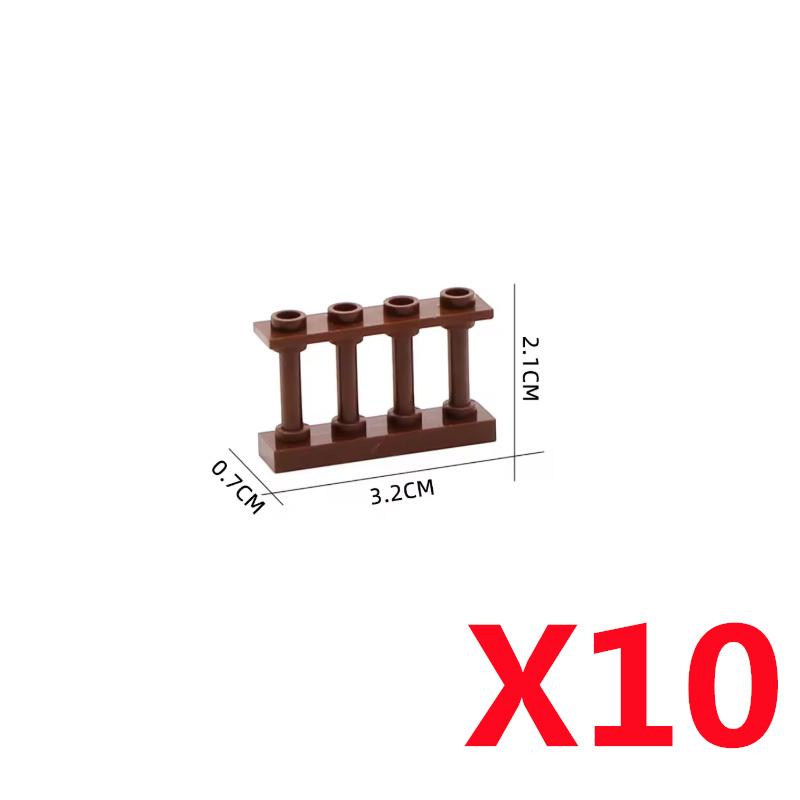 MOC DIY Accessori Parti Piastra Scena Città Blocchi da Costruzione Tronco d'Albero Recinzione Ringhiera Lampione Stradale Semaforo Base Giocattolo A037