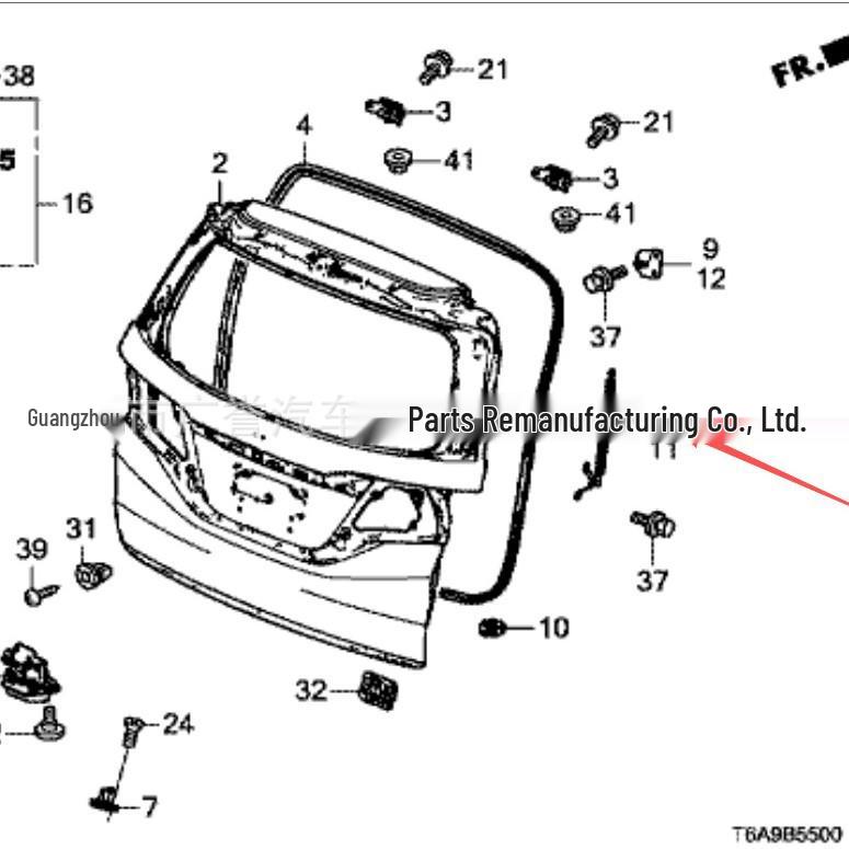 74820-T6D-H01 Premium Tailgate Strut L/R for Odyssey