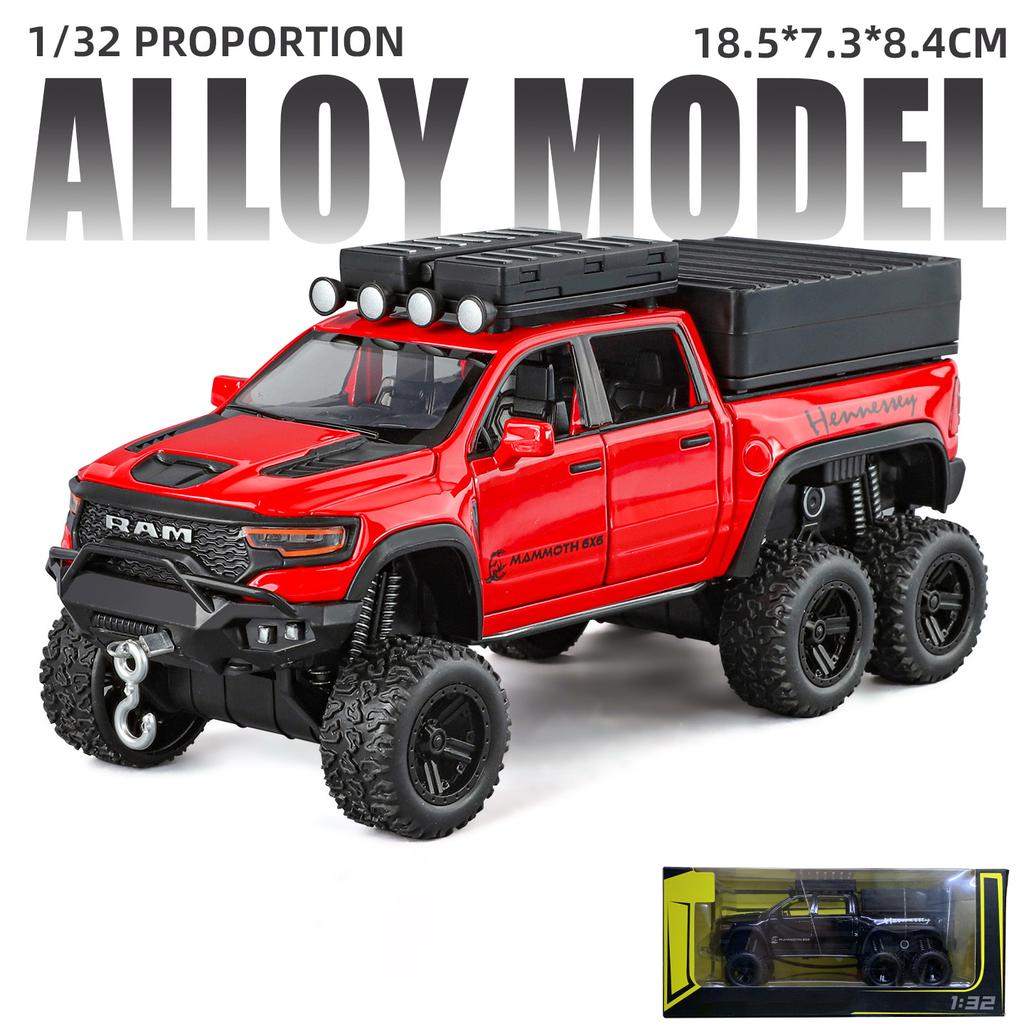 1:32 Dodge Tyrannosaurus RAM TRX Off Road SUV Pickup Truck Alloy Metal Diecast Model Car Home Trendy Ornaments Decorations Gifts