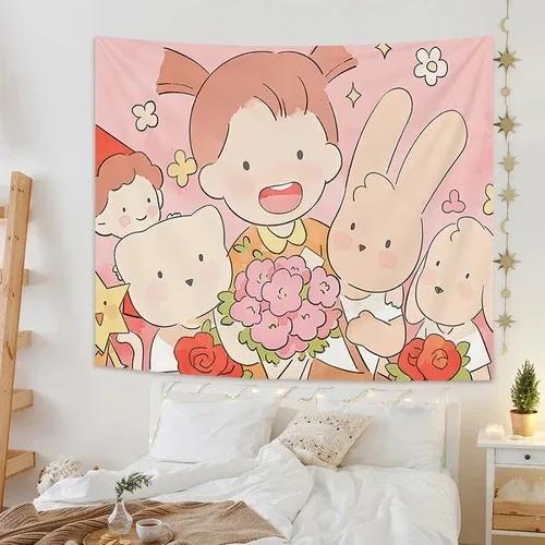 Fresh Field Spring Outing Style Decorative Tapestry Bedroom Living Room Tapestry Home Wall Decoration Tapestry