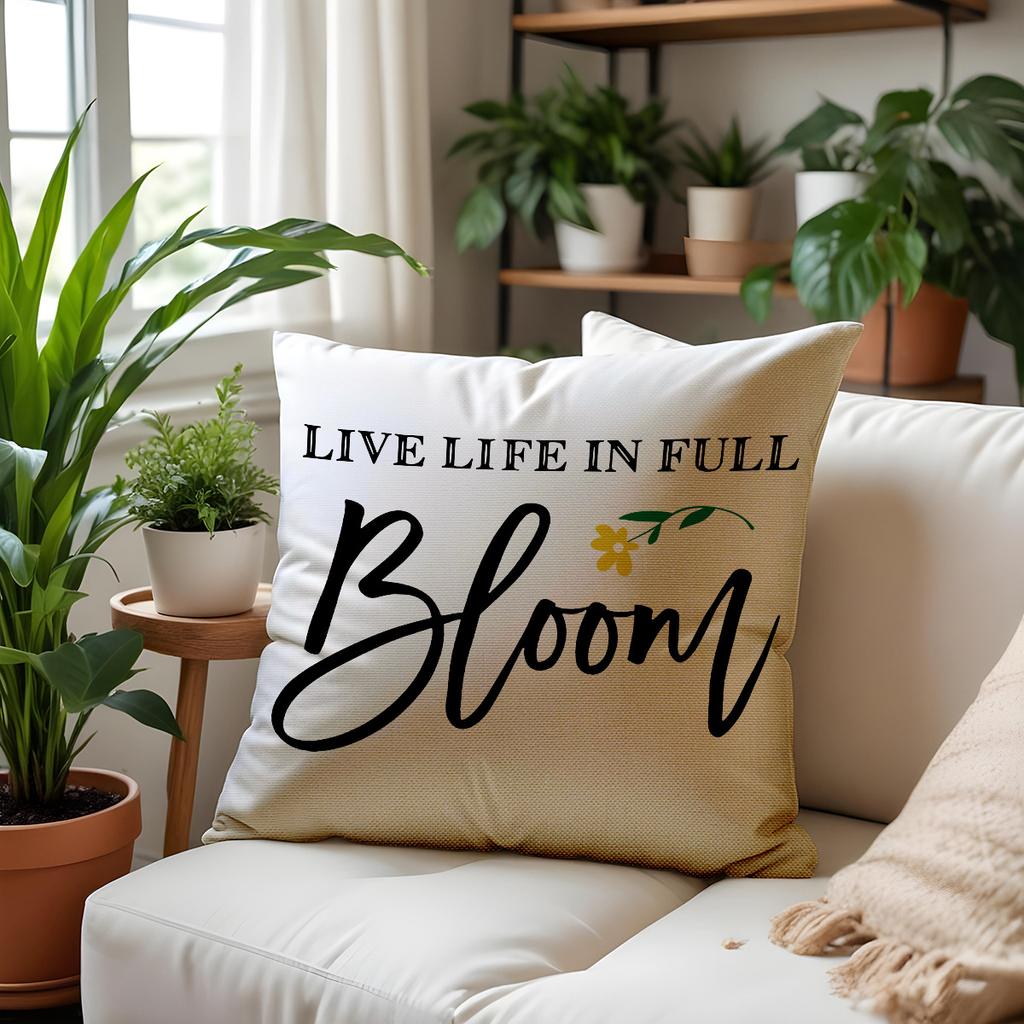 Warm Home Soft Furnishing Sofa Pillows Spring Plants Flowers Bay Window Cushions Office Seat Linen Pillows
