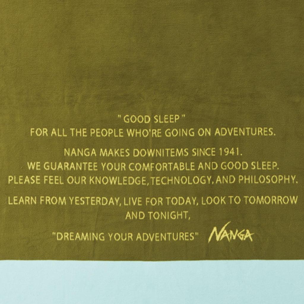 NANGA GOOD SLEEP BORDER COTTON OLIVE BLANKET, Small, NZ2254-4C424,