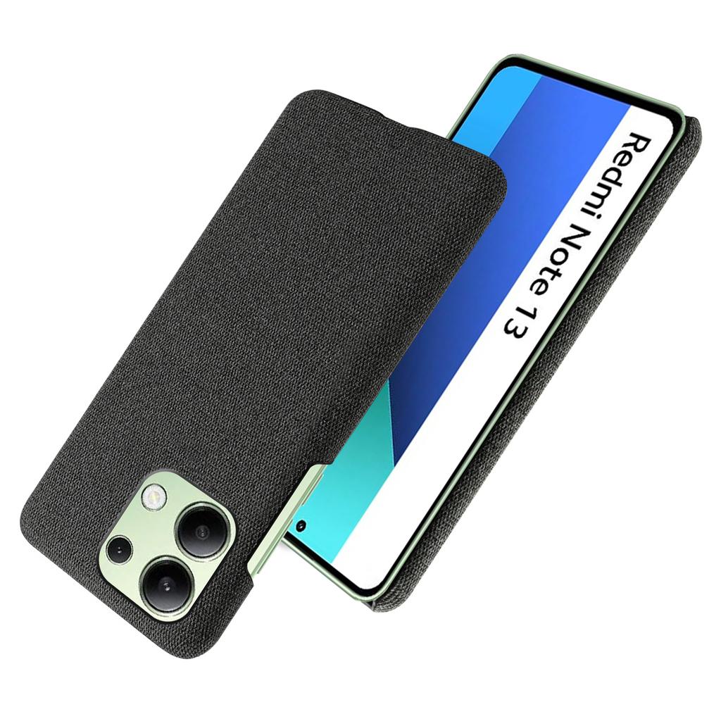For Xiaomi Redmi Note 13 4G Phone Case Hard PC+Cloth Anti-slip Cover