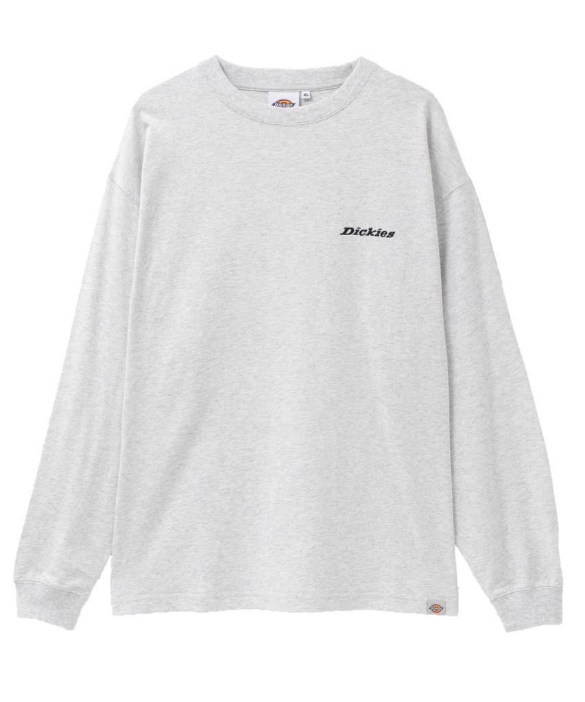 Dickies Men's Long Sleeve T-Shirt, 100% Cotton, 16OE Jersey, Logo, Ash Gray, Size M