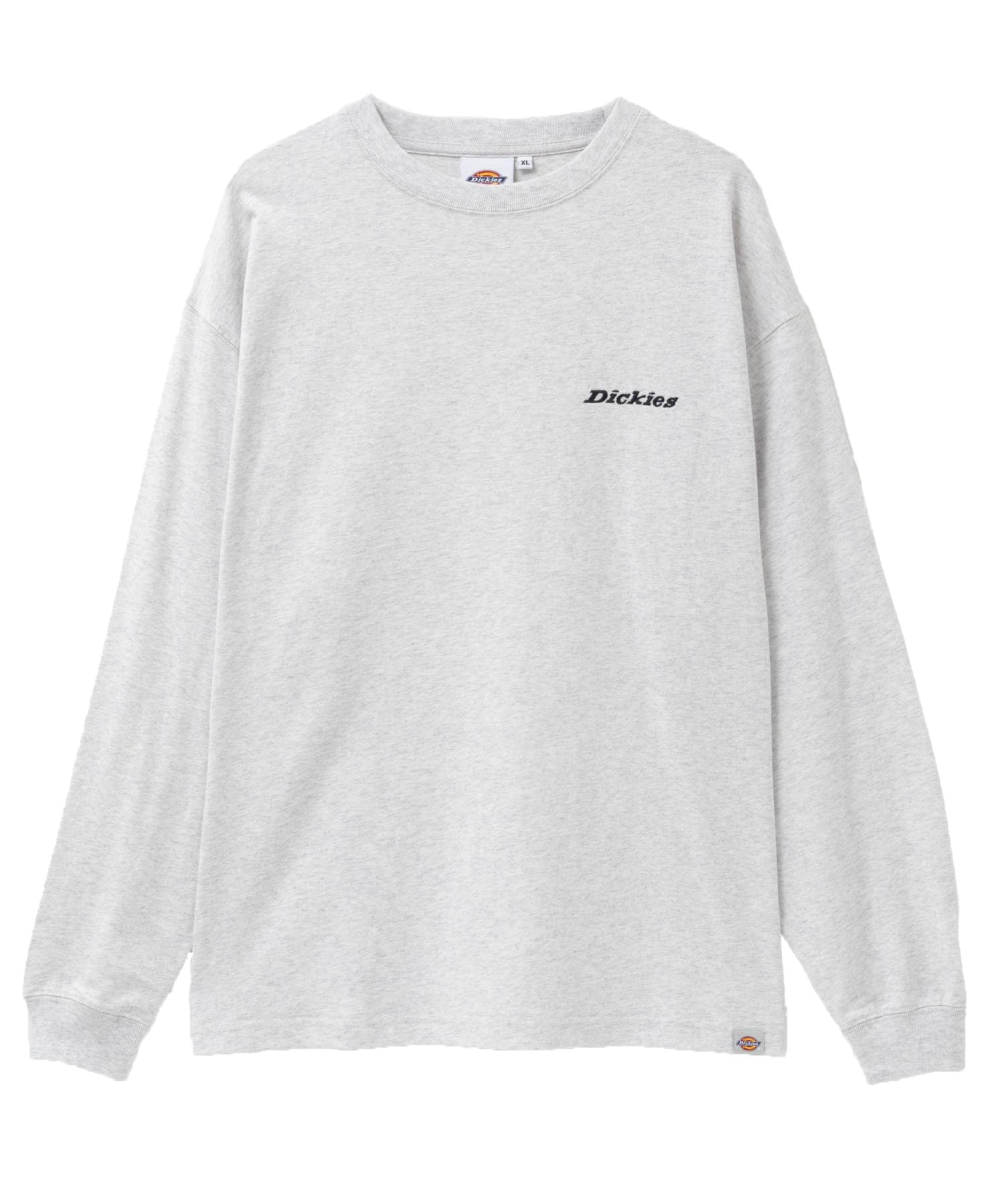 

Dickies Men s Long Sleeve T-Shirt, 100% Cotton, 16OE Jersey, Logo, Ash Gray, Size M