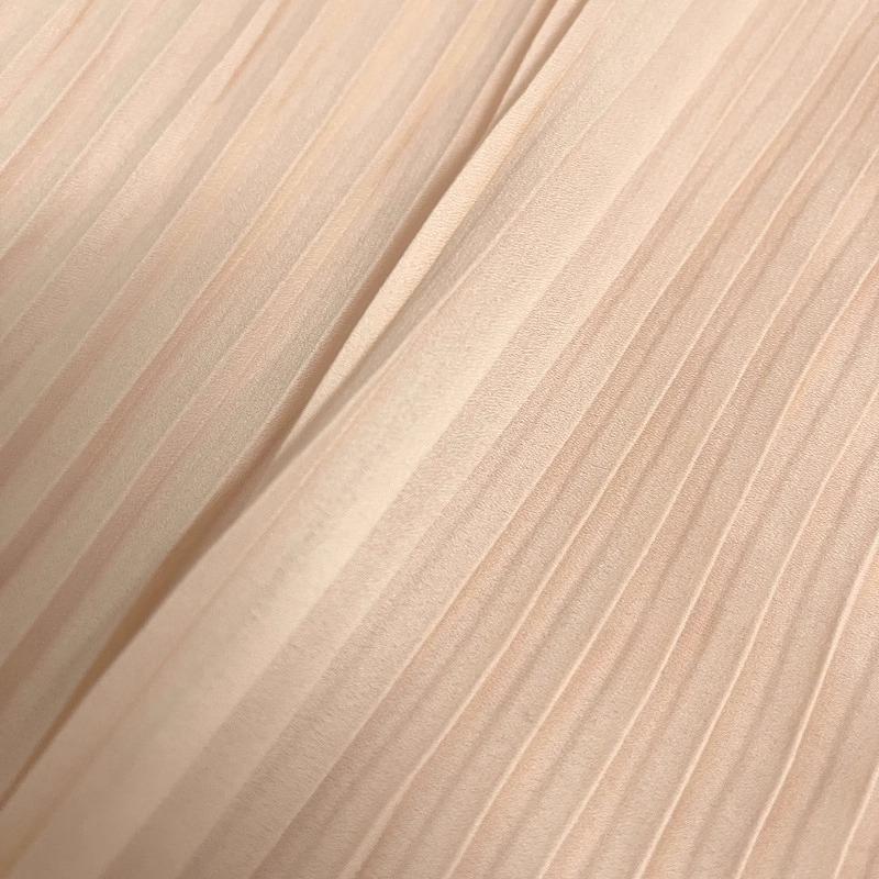Pleated Fabric Chiffon Slightly Transparent By The Meter for Clothing Dress Curtain Diy Sewing Designer Cloth Breathable Pink