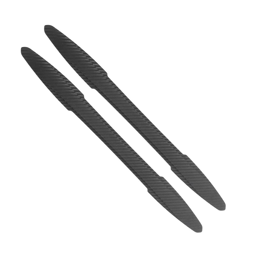 2pcs Car Front Bumper Protector Body Door Corner Strips Sticker Carbon Fiber Style Universal