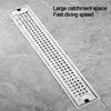 With Strainer Cover Shower Floor Drain Rectangle Shape Stainless Steel Linear Floor Drain Anti-odor Removable Drain Filter
