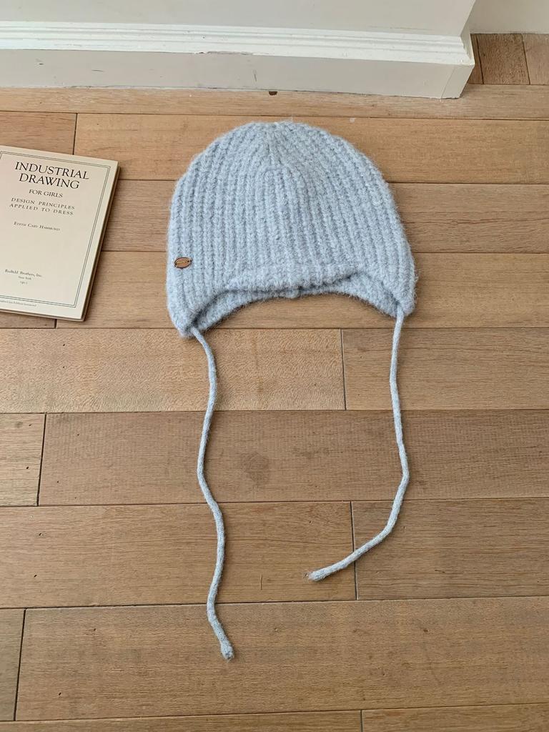 Knitted Wool Blend Beanie Stretchy Hat Women Windproof & Warm For Cycling, Hiking, And Daily Wear Cold Cap Soft New