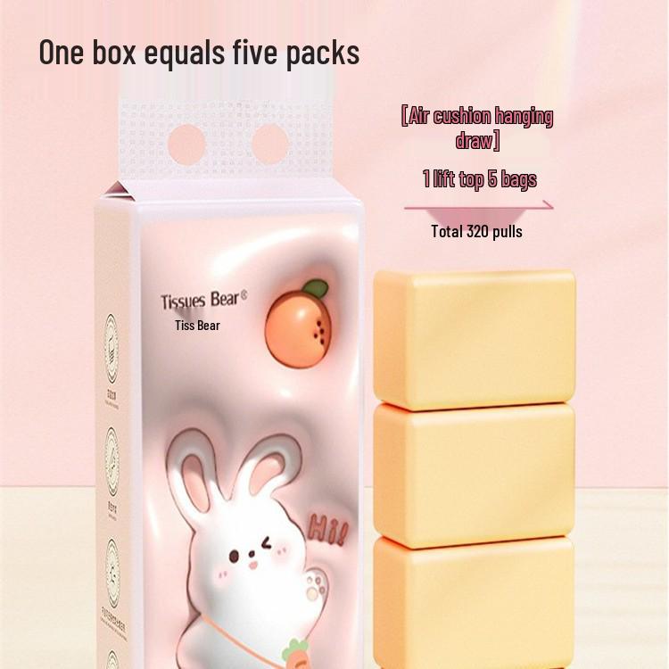 Extra Large 320-Sheet Wall-Mounted Hanging Facial Tissue & Hand Towel Pack