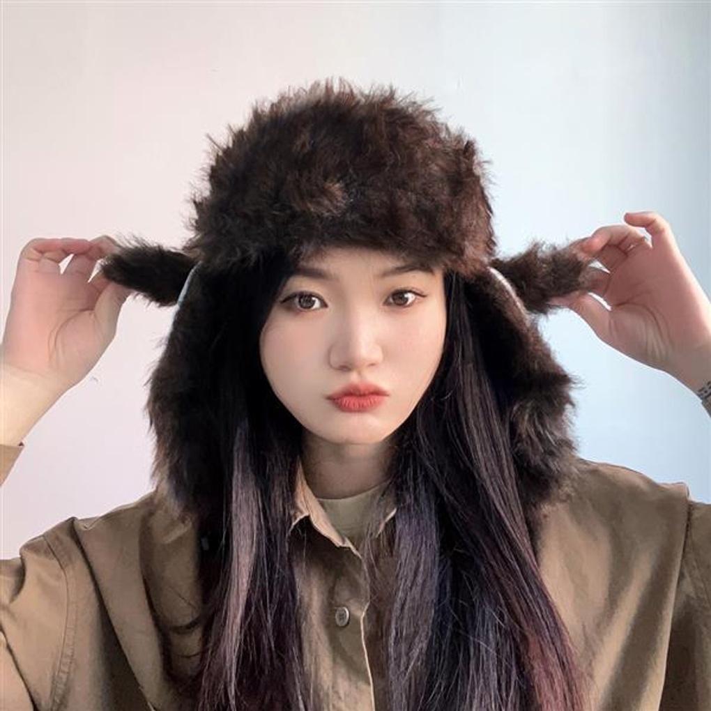 Warm Earflap Military Hat (White)