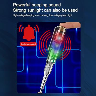 Intelligent Voltage Tester Pen Three Color Induction Digital Power Detector Pencil Electric Screwdriver Probe Circuit Indicator