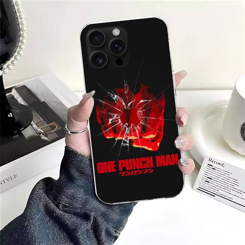 One P-Punch-Man Saitama King For iPhone 13 12 Mini 11 Pro Max 7 Plus 8 Phone Case X XR XS 6S 6 5S 5 Print Fundas Cover Soft Coqu