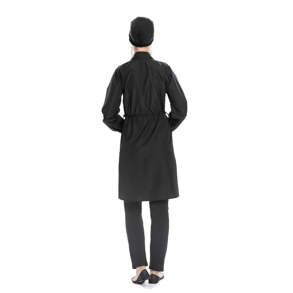 Cheap Women's Zippered Hijab Swimsuit One Piece 2023 Zipper Monokini