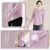 Rovidorx Long Sleeve Yoga Loose Fit with Thumb Perfect for Gym Wear and UV and Size Women's T-Shirt, Holes, Training, Protection, Sweat-Wicking,