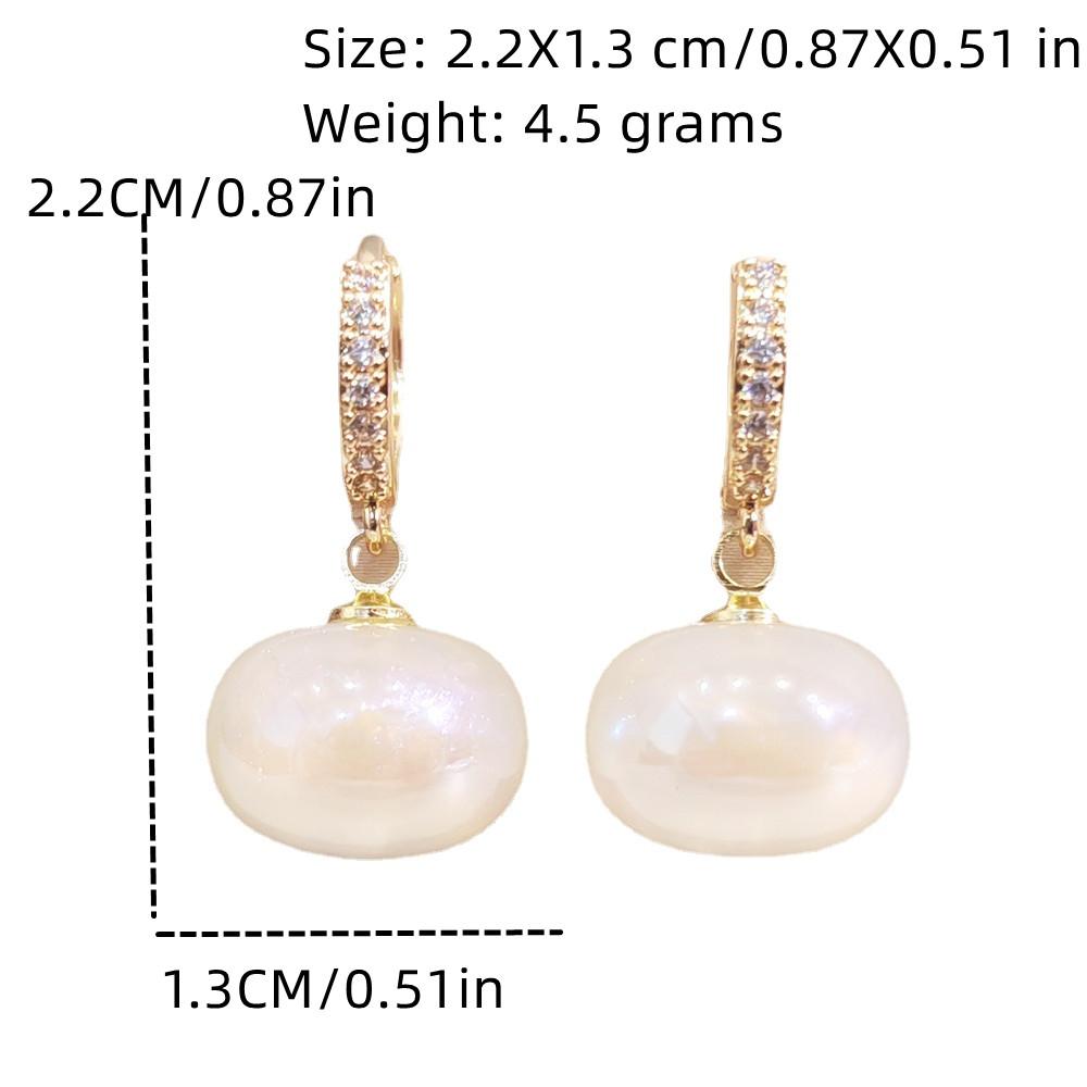 Neue Mode Bunte Perlen Baumeln Ohrringe für Frauen Hochzeit Schmuck Zirkonia Eardrop