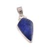 Natural Lapis Lazuli Gemstone 925 Solid Sterling Silver Gift Pendant 1.50" Y4k15