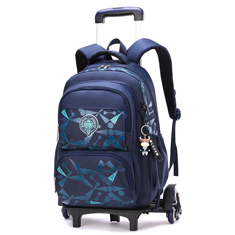 School Trolley Bag Roller Student Backpack 6 Wheels (31*20*46cm)ZRY8002