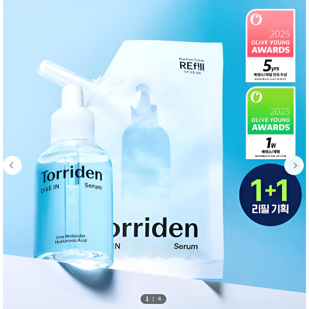 

[Torriden] Dive-In Low Molecular Hyaluronic Acid Serum Refill Set 50ml + Refill Pack 50ml