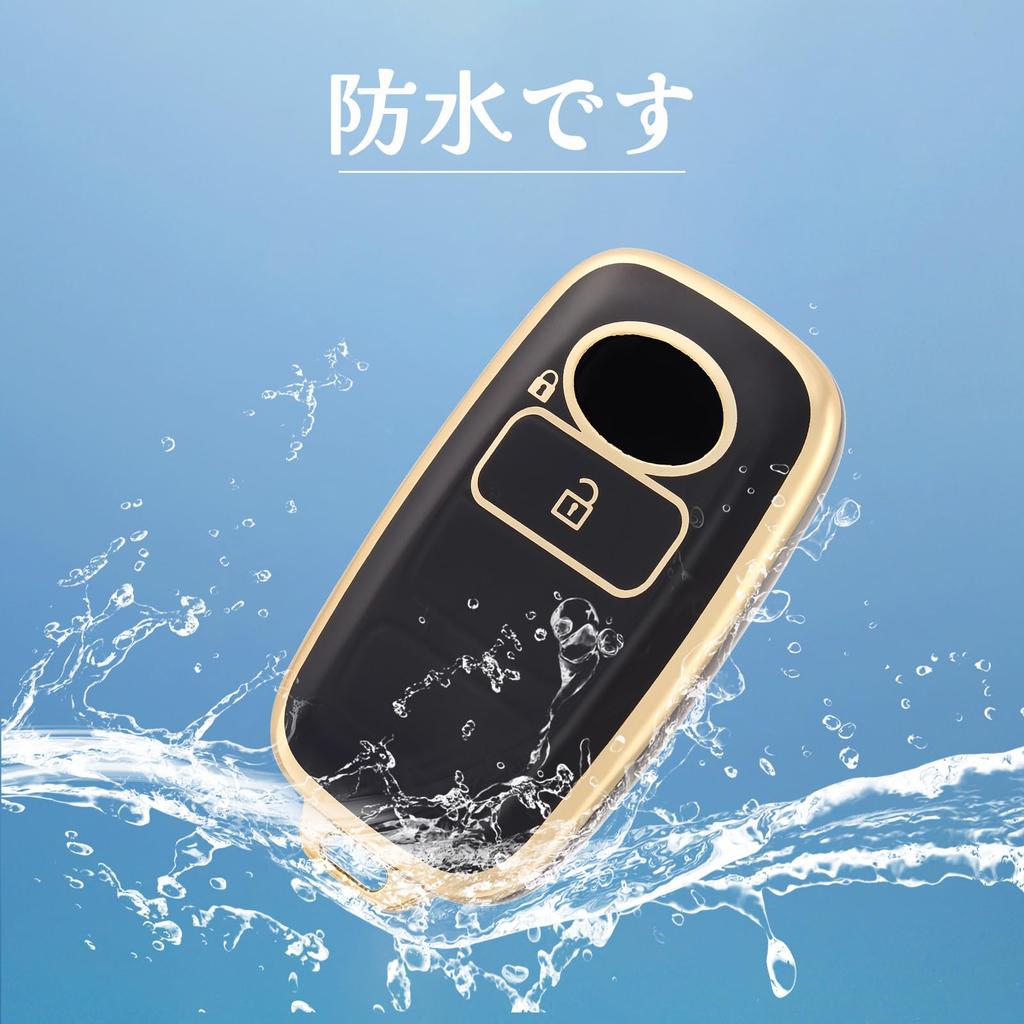 OFF WE GO TANTO LA650S LA660S New Toyota Compatible Smart Key Case, 2 Buttons, Black Gold