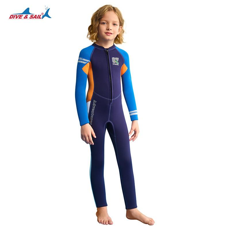 Kids 1.5mm Neoprene Wetsuit Full Body Long Sleeve Snorkeling Swimming Surfing Training Warmth Protection Small