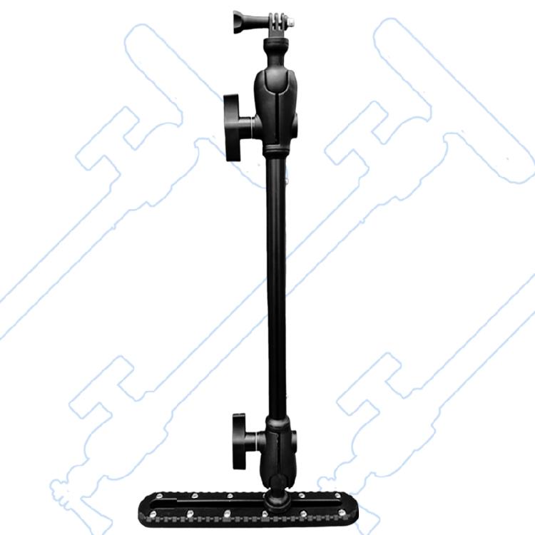 Adjustable Kayaks Camera Mount with Extension Rod Kayaks Rail Track Camera Holder for Water Sport