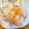 Slow-rebound Food Squishy Realistic Squeeze Toy Bag Charm Bread Key Chain  Student