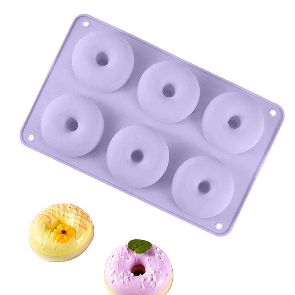 1PC Silicone Donut Mold Baking Utensils Cake Chocolate Round Mold High Temperature Resistant Pudding Macaron Cake Mold Pastry