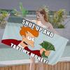 Beliebte amerikanische Animation F-Futurama Spiel Mikrofaser Bedrucktes Strandtuch Bergsteigen Strand Laufen Saugfähiges Weiches Handtuch