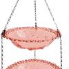Bird Feeder for Garden, Hanging Bath Ornament, Double Layer Feeder, Garden Bath,