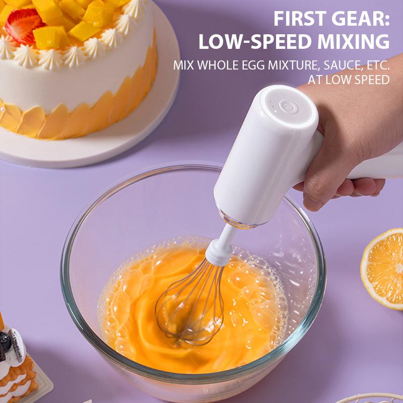 Elektrischer Eierschläger Wiederaufladbar Haushalt Handheld Klein Kabellos Eierschläger Backen Sahne Elektrischer Schneebesen Handmixer für Kuchen