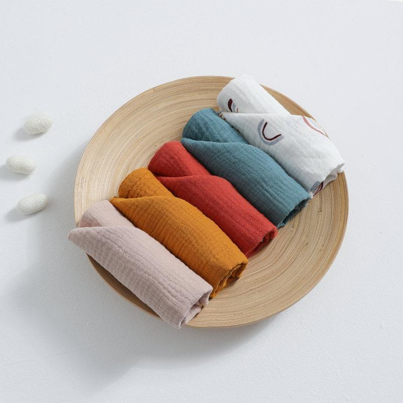 5 Pcs Baby Cotton Square Towels Infant Wash Hand Face Wipes Washcloth Facecloth Handkerchief Muslin Cloth Feeding Bib