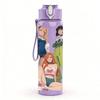 1PC Four Fashion Ladies Character 750ml Color Plastic Sports Water Bottle Leakproof Flip Straw Lid Suitable for Sports Office Home Use