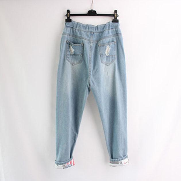 Talla grande Jeans de mujer Pantalones hippies Pantalones de harén casual Jeans  Pantalones vaqueros Pantalones de mezclilla Rasgados Pantalones cargo  comprar a buen precio — entrega gratuita, reseñas reales con fotos — Joom