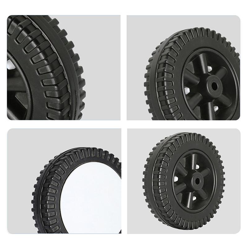 2Pcs Bbq Grill Wheels 6" Oven Accessories 6 Inch Blow Molded Wheel Replacement Barbecue 8-10Mm Hole Backyard Garden Tool Parts