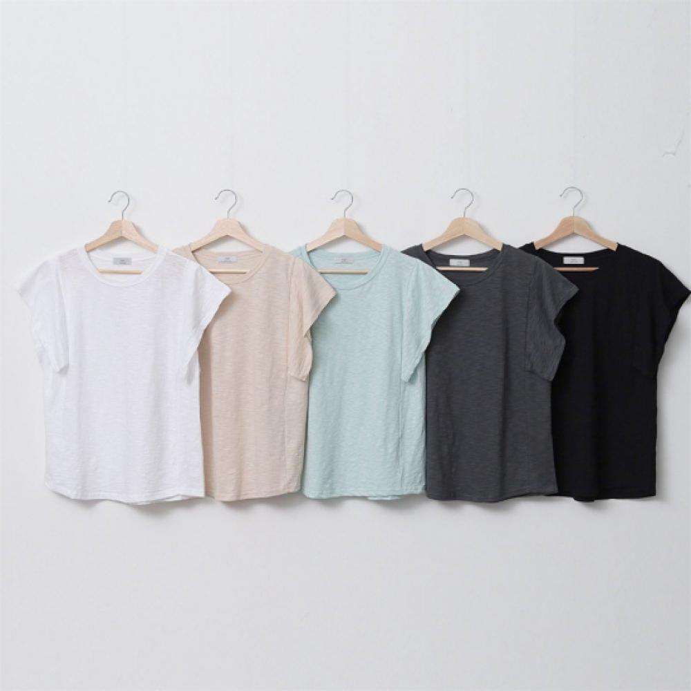New Arrivals Open Run Women PasTel Color Round Neck CuT ShorT Sleeve T shirT