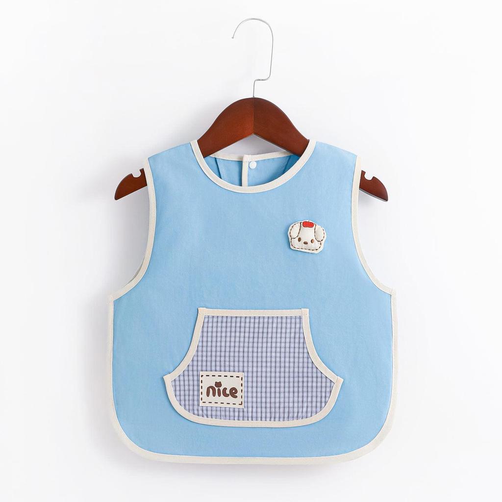 Waterproof Baby Bibs: Sleeveless, Anti-Stain, Solid Food Cartoon Coveralls for Infants and Toddlers